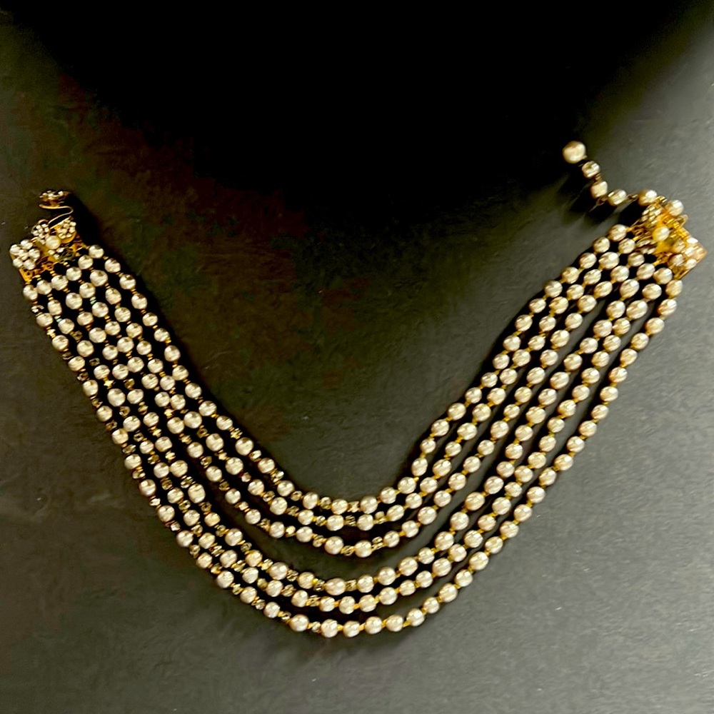 Miriam Haskell Choker Champagne Pearls